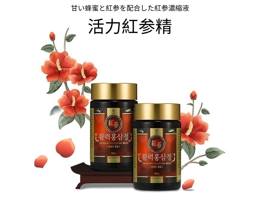 6年根 活力 紅参精濃縮液 250g x 2本 (疲労回復/栄養食品/母の日プレゼント/父の日プレゼント/お歳暮)