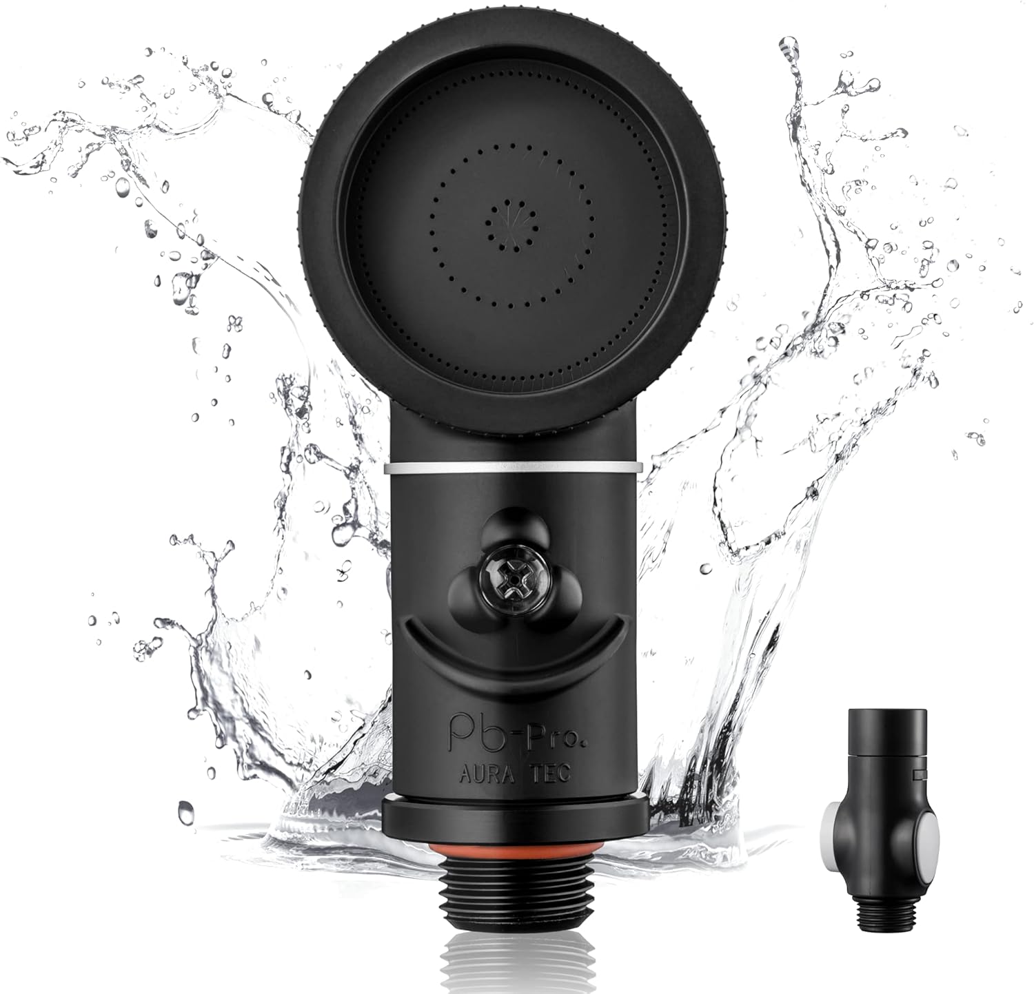 ペット専用ピュアブル マイクロバブル シャワーの飛び跳ね防止収束シャワーヘッド ナノバブル ウルトラファインバブル 節水シャワーヘッド ギフトに最適 ピュアブルプチ (ブラック)