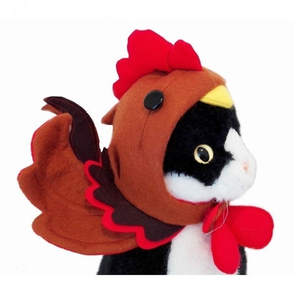 愛猫の服 キャットプリン 羽ばたくホウオウにゃん 茶酉さん帽子 １セット　キャットウエア 付け襟 ネックカラー 帽子 コスプレ