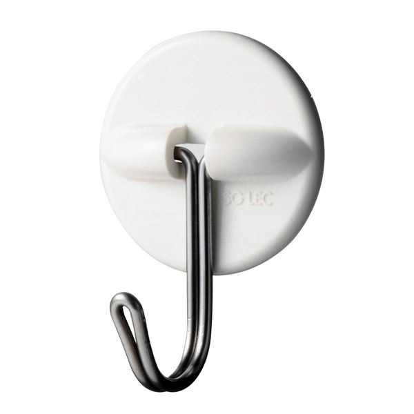 （まとめ）レック ハングフック ホワイト ミニ 4個入り H-334 （フック） [120個セット]