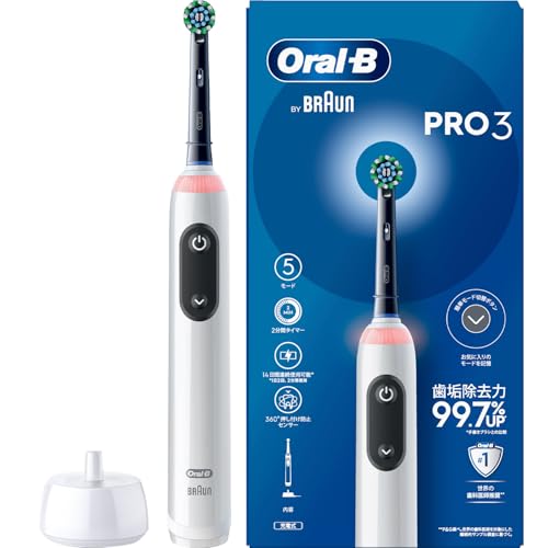ブラウン オーラルB PRO3 ブラック 電動歯ブラシ D5075135BK 【2022年9月発売】 【Amazon.co.jp 限定】