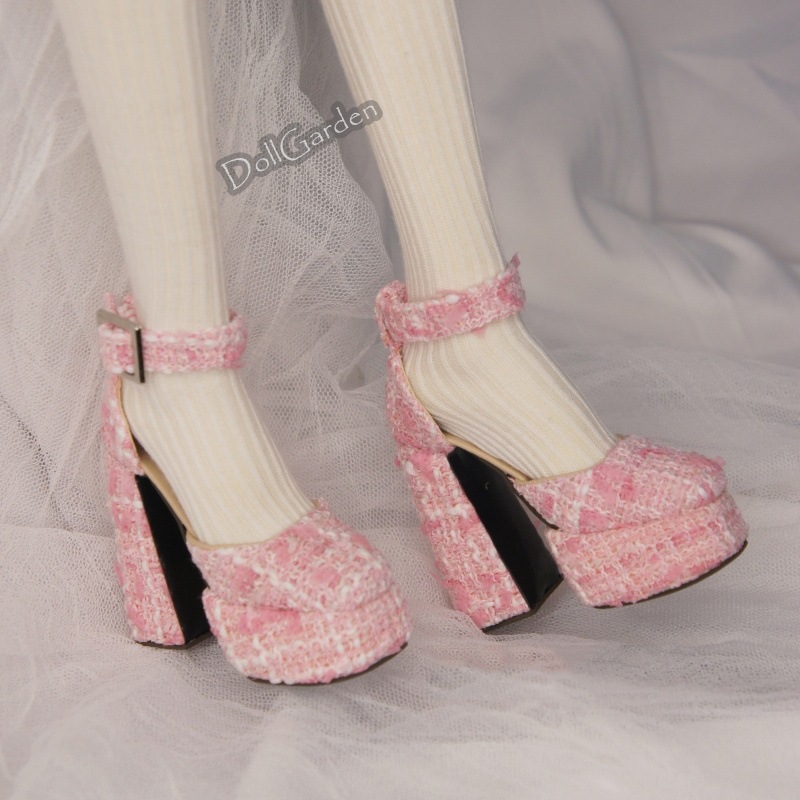 BJDドールシューズ 人形靴 ピンク ハイヒール メリージェーン 1/3ドール靴 SD16/SD10/SD13/IPLE HOUSE YID女サイズ球体関節人形用