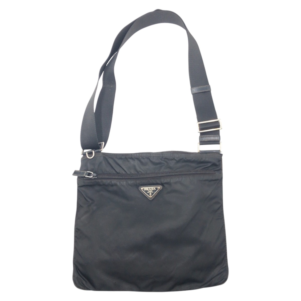 テスート 三角ロゴ ブラック 黒 ナイロン ショルダーバッグ サコッシュ 男女兼用 メンズ 500170