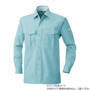 桑和 4115 長袖シャツ 4Lサイズ パウダB（204）