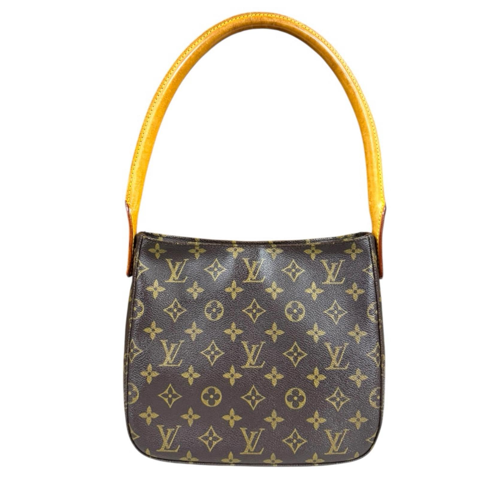 ルイヴィトン ルーピングMM モノグラム ショルダーバッグ モノグラムキャンバス M51146 ブラウン LOUIS VUITTON 中古