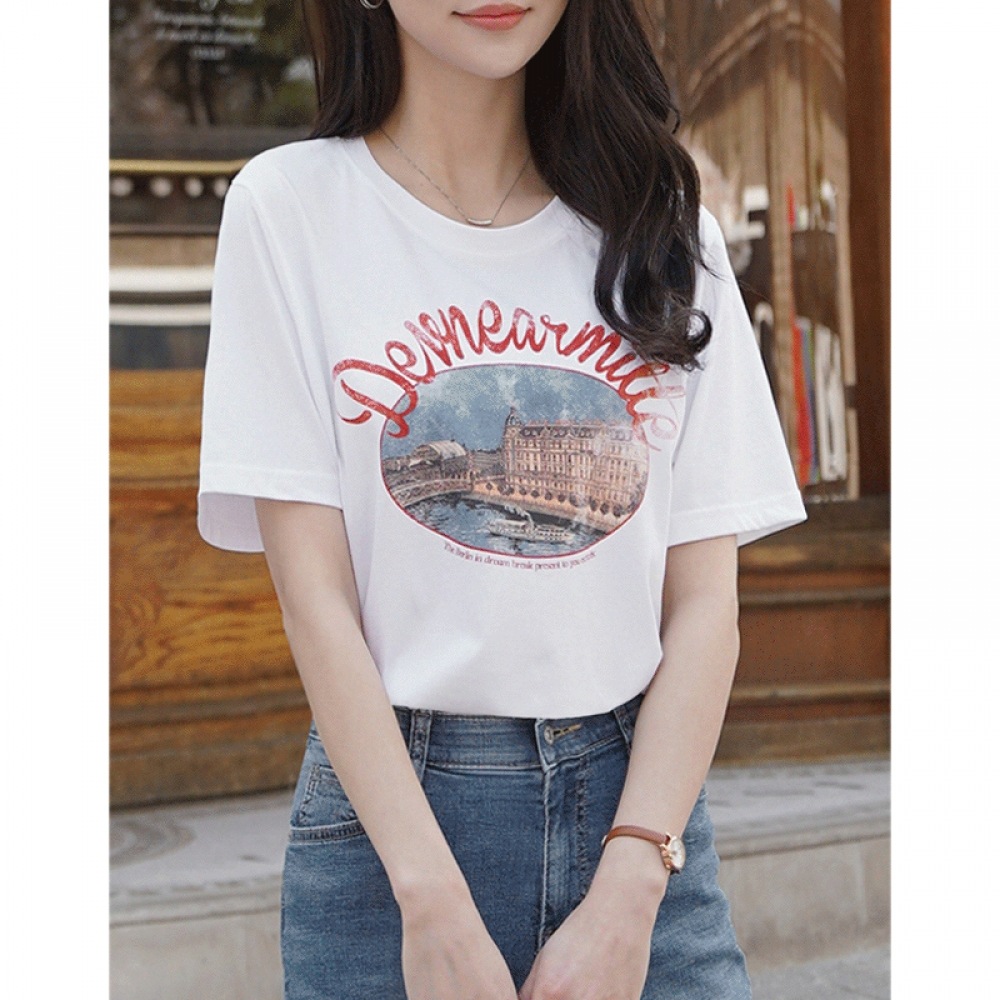 click&funny ラフィヘン プリンティングTシャツ 5,010円