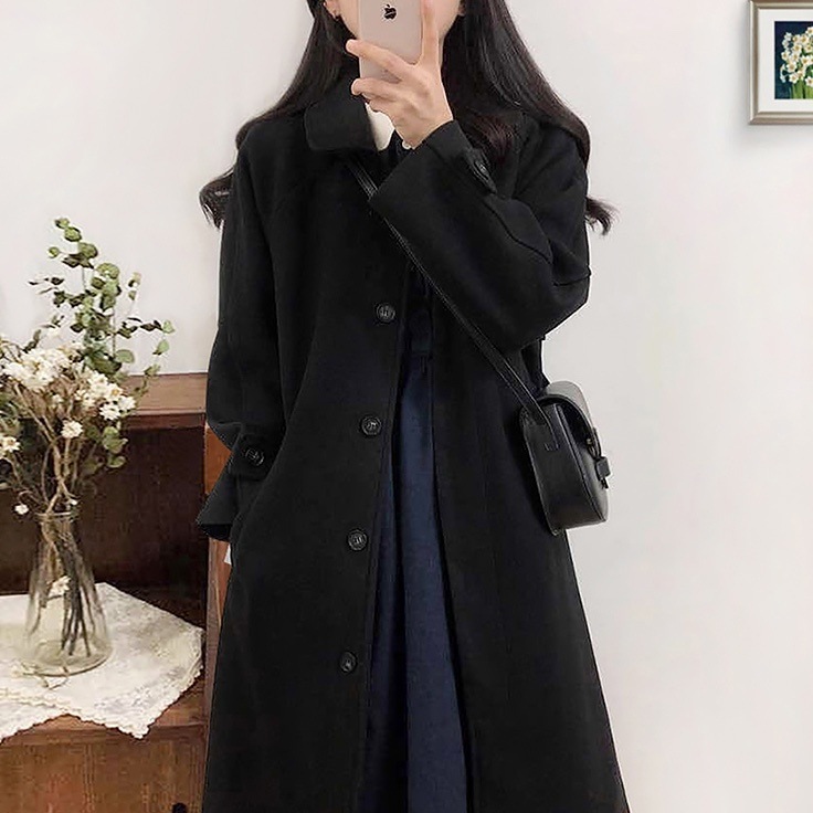 アウター コート ミモレ ミモレ丈 ロング ロング丈 袖あり 長袖 Vネック 襟付き 前開き かわいい 大人可愛い シンプル おしゃれ お洒落 ラブリー キュート ガーリー 無地 秋 冬 10代