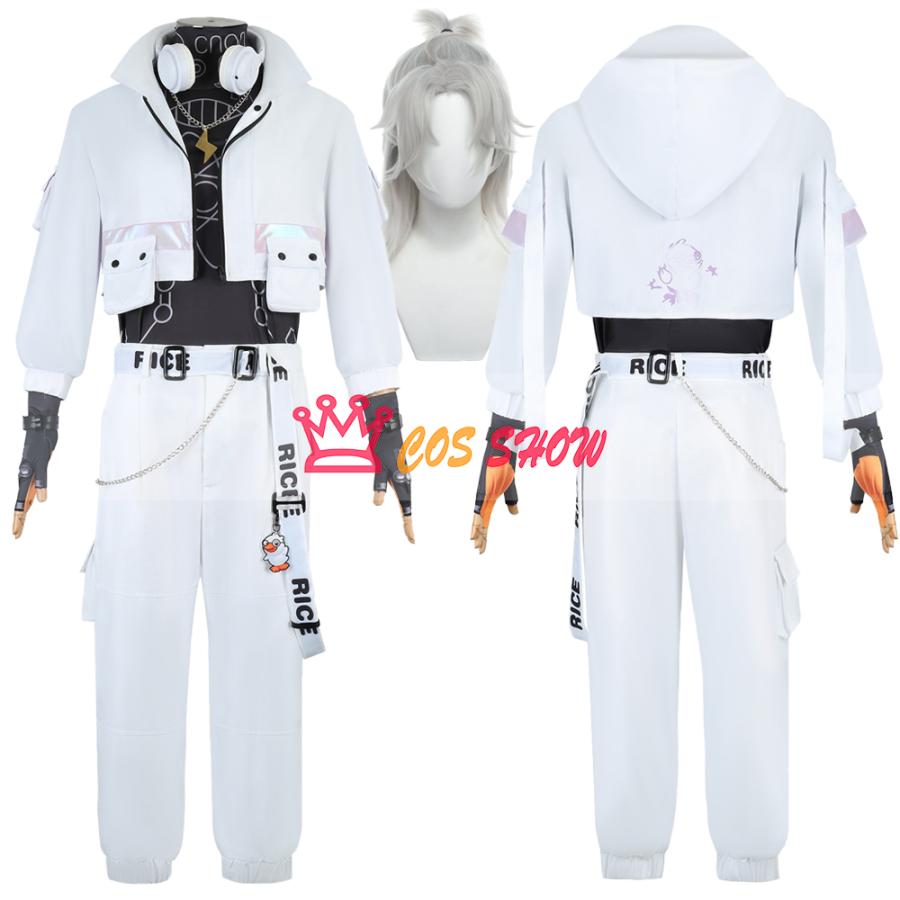 人気商品N0.1 第五人格 Identity V ダックコラボ コラボ 囚人 ルカ・バルサー コスプレ衣装 ホワイト cosplay仮装 日常服 イベント クリスマス ハロウィン ステージ 文化祭