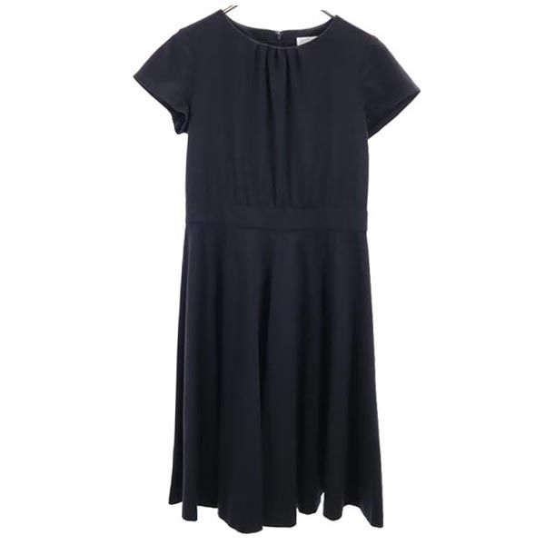 半袖 キャミソール付き ワンピース 38 濃紺 フォーマルワンピース レディース
