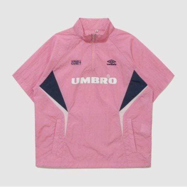 ジャケット JQS UQ223CWT52-PNK BLOKE 半袖スタンドネックアノラック / PINK