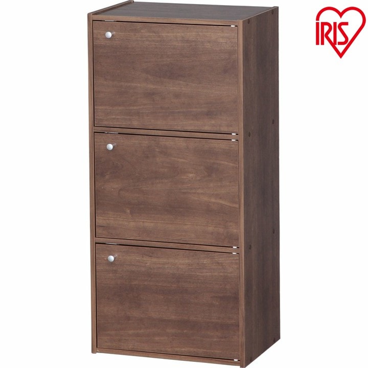 カラーボックス 3段タイプ ドア付き CX-33D CBボックス 本棚 ペットグッズ 収納 棚 小物 物置 おしゃれ インテリア アイリスオーヤマ