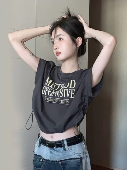 トップス カットソー プルオーバー ショート丈 袖あり 半袖 5分袖 襟なし 丸襟 ワイド かわいい 大人可愛い きれいめ シンプル カジュアル 大人 上品 おしゃれ お洒落 大人女子 こなれ感 ラフ 4,898円