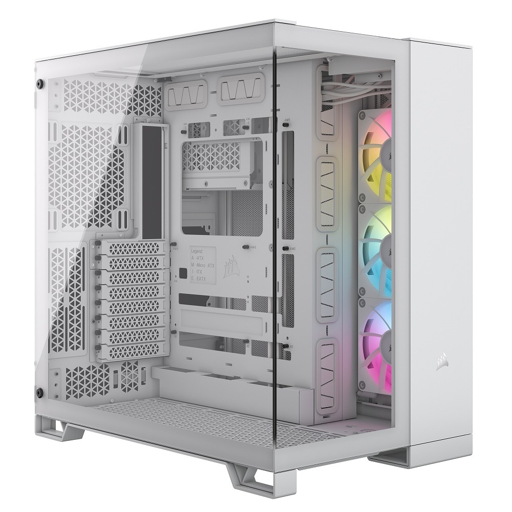 CORSAIR（コルセア） iCUE LINK 6500X RGB Mid-Tower ATX Dual Chamber ミッドタワー ATX デュアルチャンバー PCケース（ホワイト） CC901