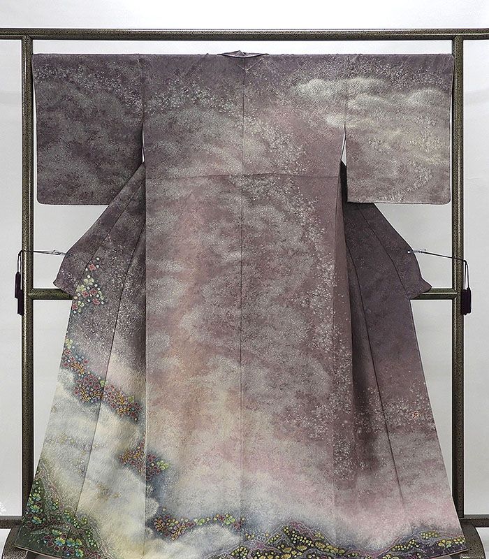 訪問着 新品仕立済 正絹 絞り染色作家 吉乃一廉作 身丈164.5cm 裄丈68cm 辻が花絞り 新品 仕立て上がり 着物 結婚式 入学式 卒業式 b1009