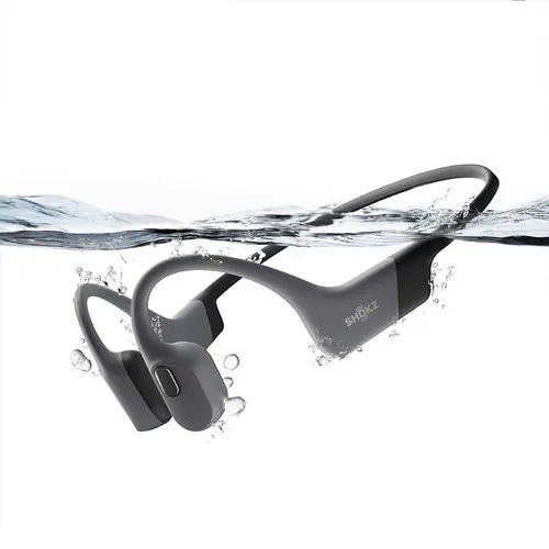 ショックス Shokz OpenSwim Pro 骨伝導イヤホン オーディオプレーヤー機能付 IP68防水・防塵 グレー SKZ-EP-000028