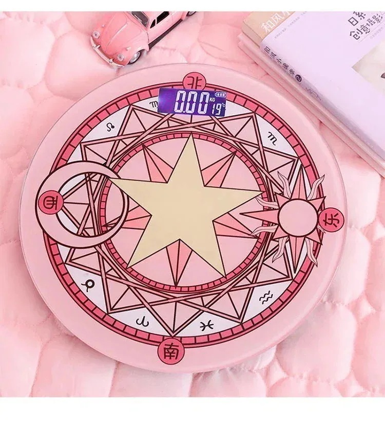 【期間限定】カードキャプターさくら体重計ヘルスメーターUSB液晶温度計薄い かわいい236 体重コンパクト見やすい軽い