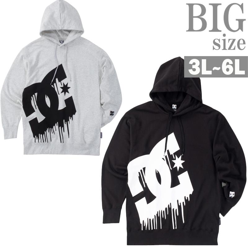 プルオーバーパーカ DCSHOES 大きいサイズ メンズ ロゴプリント スウェットパーカー ビッグ C060918-02