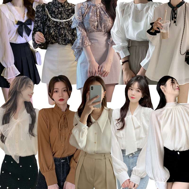 [Qoo10] ブラウス シャツ トップス韓国ファッショ : レディース服