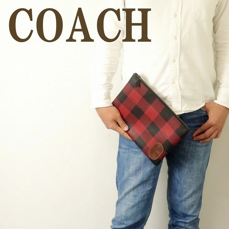 バッグ メンズ セカンドバッグ クラッチ ポーチ ロゴ チェック C1498QBREM