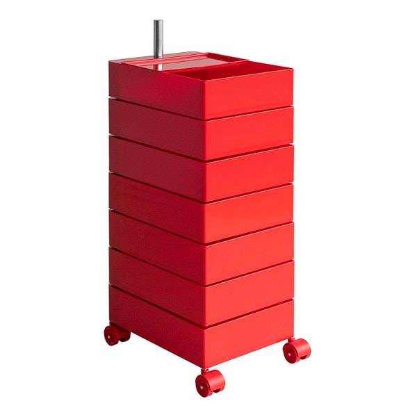 マルチワゴン Pluna プルーナ 7段/高さ94cm/レッド WG-H002/RD