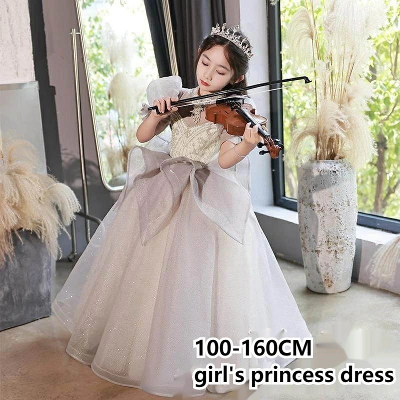 子供ドレス 女の子 ワンピース 子供 ピアノ 発表会 レースドレス ドレス フォーマル 子ども ロングドレス キッズ 結婚式 七五三 ジュニア ワンピース お姫様 プリンセスドレス c-lifu-63