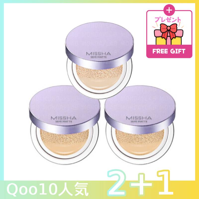 [本品2+1]レイヤリングフィットクッションファンデーション セミマット 14g SPF30 PA++ 強力なカバー/ 密着/ フィクサー/ パウダー/ 韓国クッション/日焼け止め
