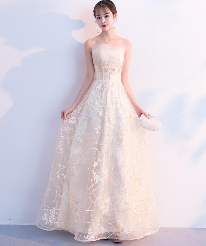 ウエディングドレス カラードレス Aラインドレス 演奏会 Long dress パーディードレス ロングドレス Aラインワンピース ステージ衣装 プリンセス オペラ声楽 成人式 花嫁 忘年会 結婚式