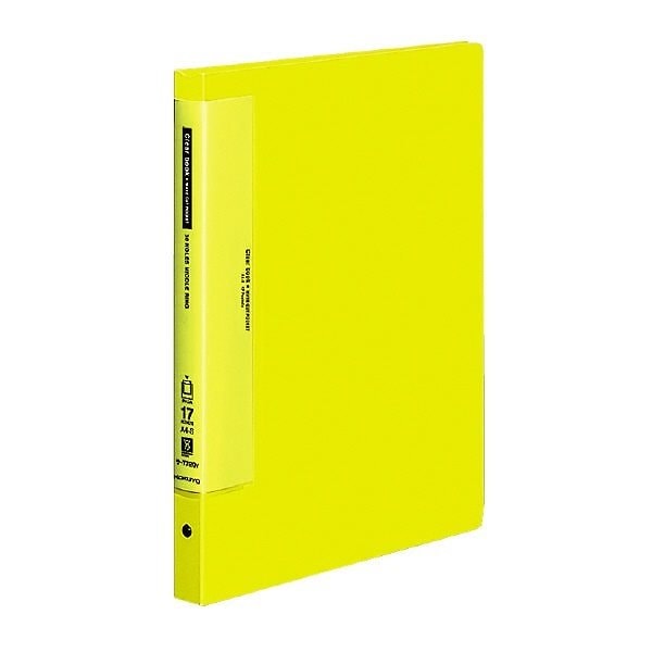 （まとめ買い）クリヤーブック ウェーブカットポケット A4縦 替紙式17枚ポケット30穴 黄 ラ-T720Y [x3]