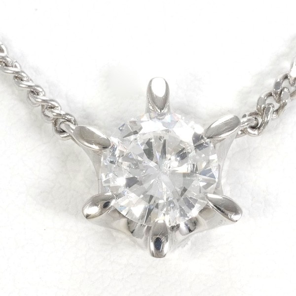 PT900 プラチナ PT850 ネックレス ダイヤ 0.785 鑑定書 ジュエリー 中古