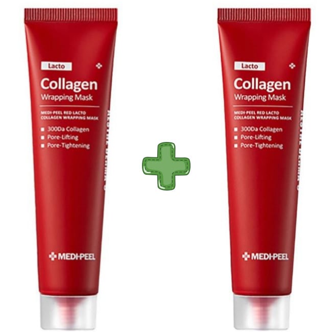 [1+1]メディフィル レッド ラクト コラーゲン ラッピング マスク 70ml +70ml 鎮静クリームマスク おうちスパケア 人気韓国コスメ 肌活力 栄養補給マスク しっとり肌 肌キメケア