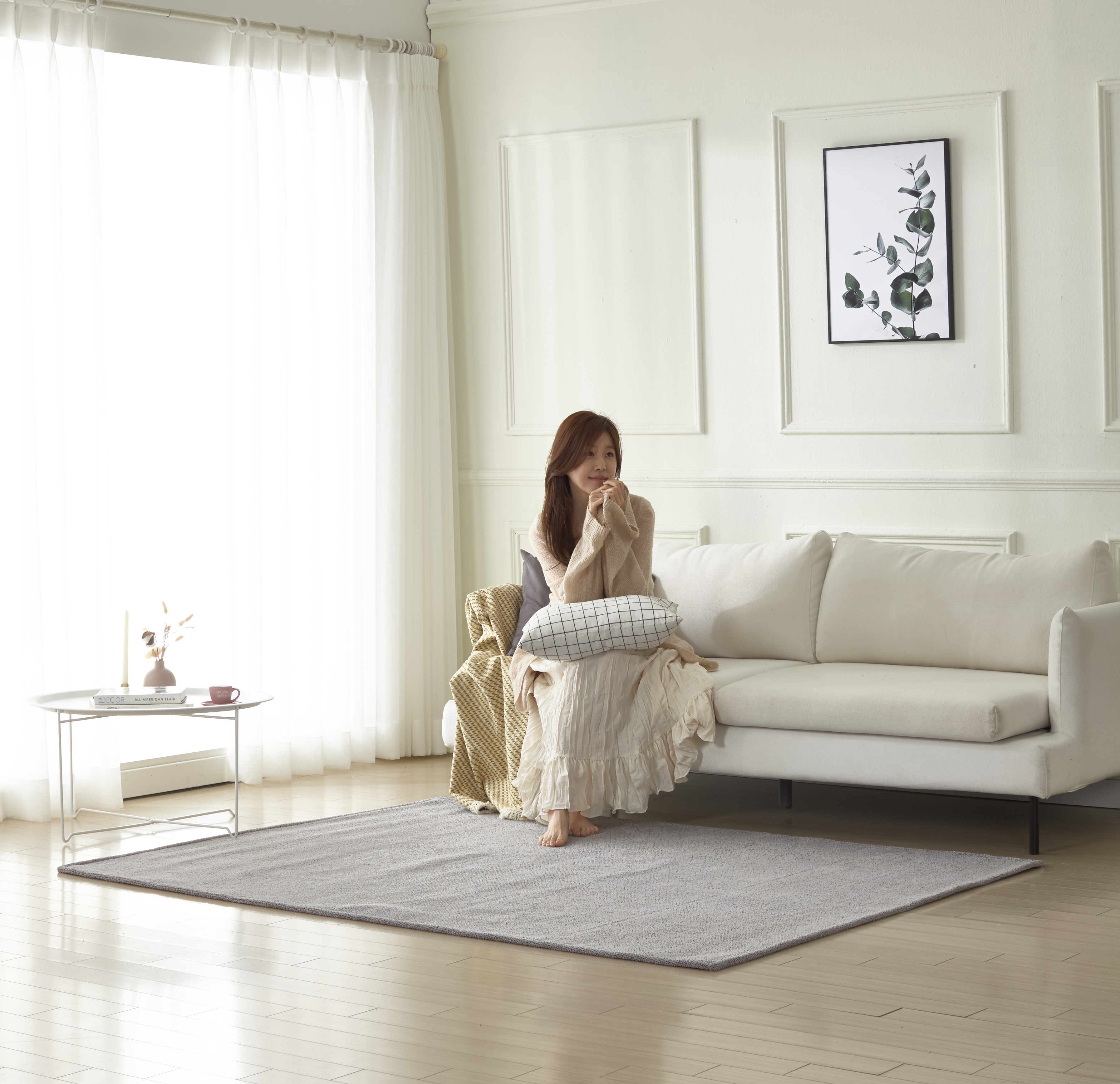 韓国ラグ 韓国製 インディア Indian オブジェ防水抗菌 四角 丸形 韓国インテリア 洗濯可 滑り止め付 高級感 ラグマット 8Size 8Color