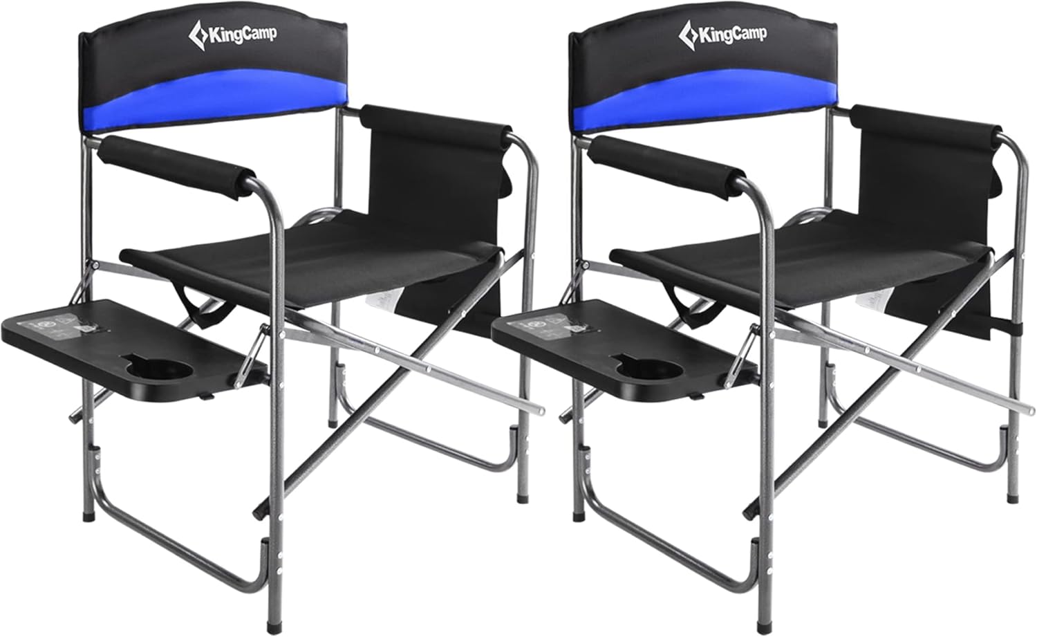 KingCamp ディレクターチェア 折りたたみ アウトドア チェア テーブル&ポケット付き キャンプ椅子 特大サイズ 耐荷重180KG 肘掛付き ディレクターズチェア 携帯便利 キャンプ用品