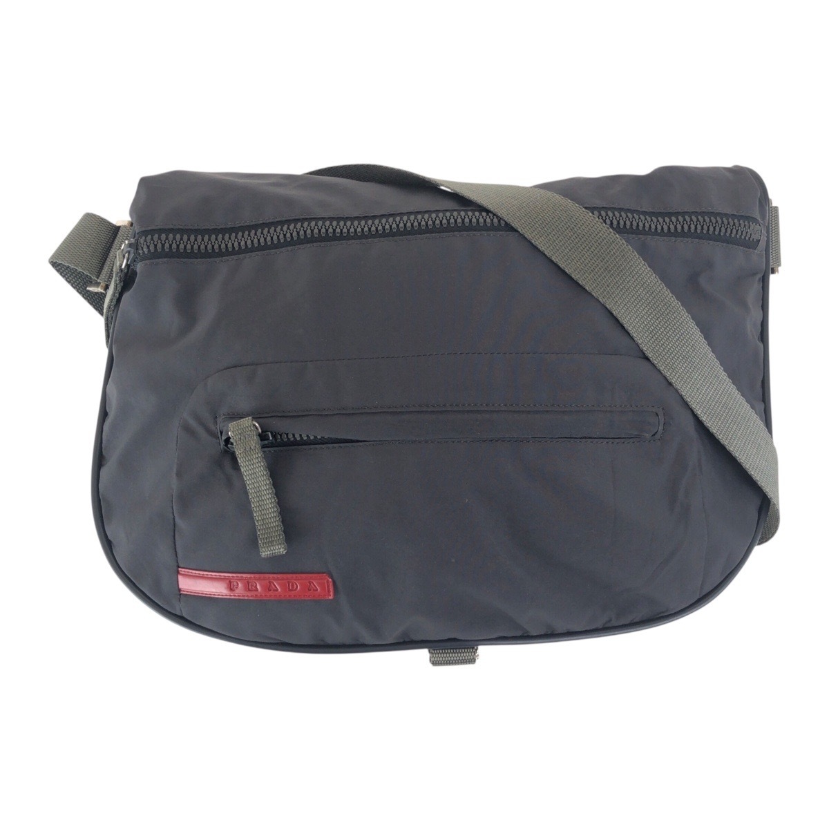 スポーツ ブラック 黒 グレー シルバー金具 ナイロン ショルダーバッグ メッセンジャーバッグ メンズ 505031