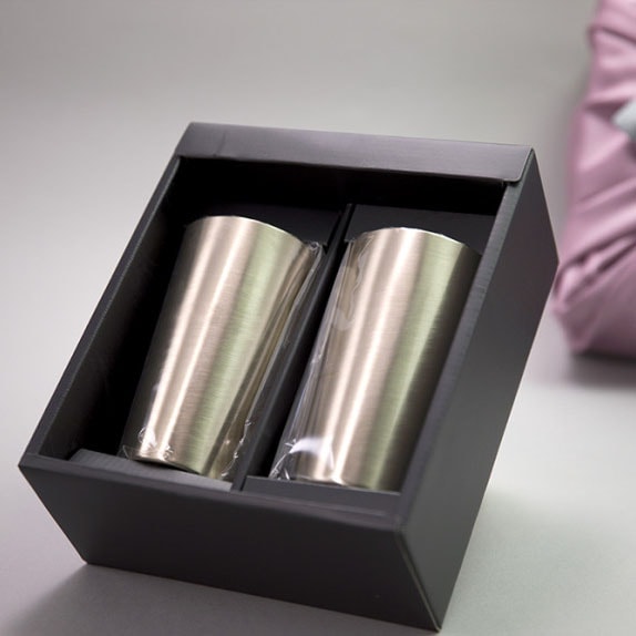 韓国伝統職人作りのおしゃれな真鍮製ビール器　大490ml　2個入りセット
