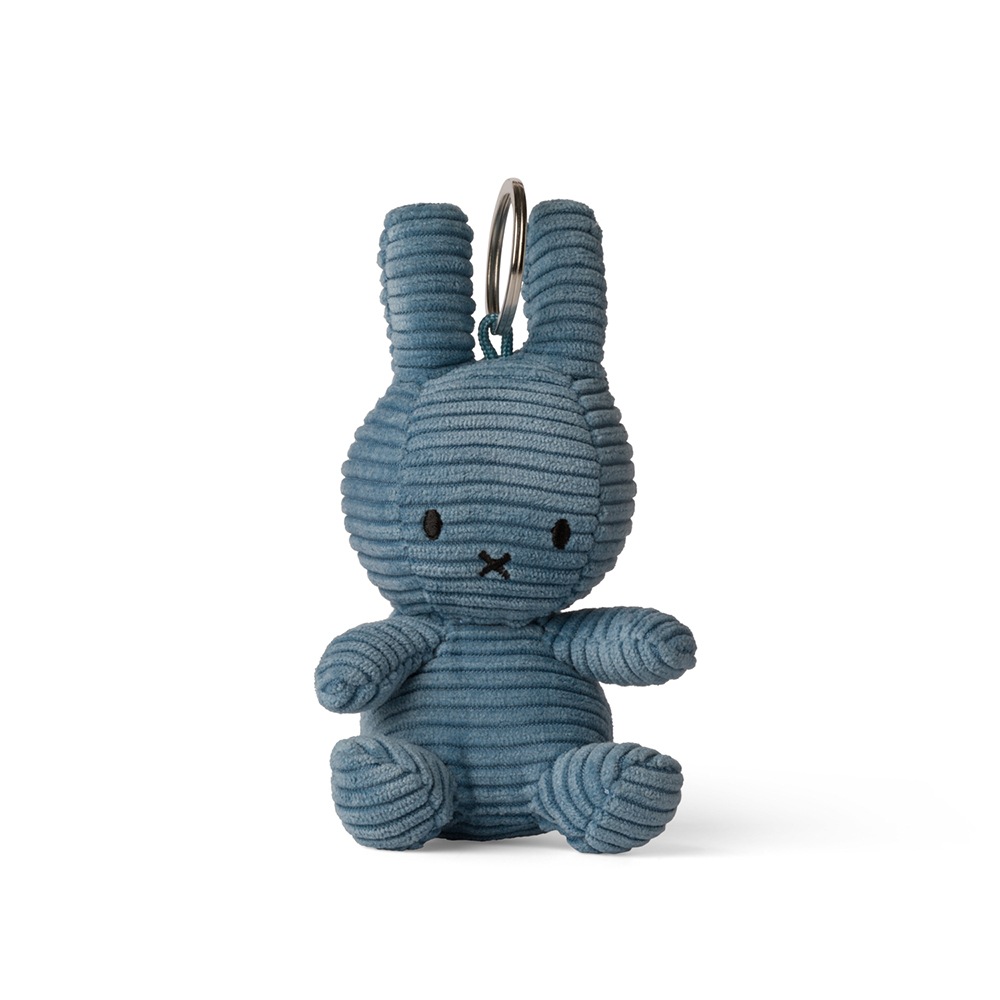 miffy ミッフィー コーデュロイ うさぎ ぬいぐるみ ミッフィーキーリング エビエイター ブルー - 10cm