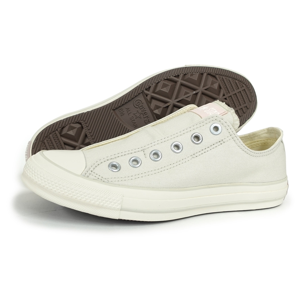 スニーカー スリッポン レディース メンズ オールスター スリップ FE OX ペールホワイト/ライトピンク 5,551円