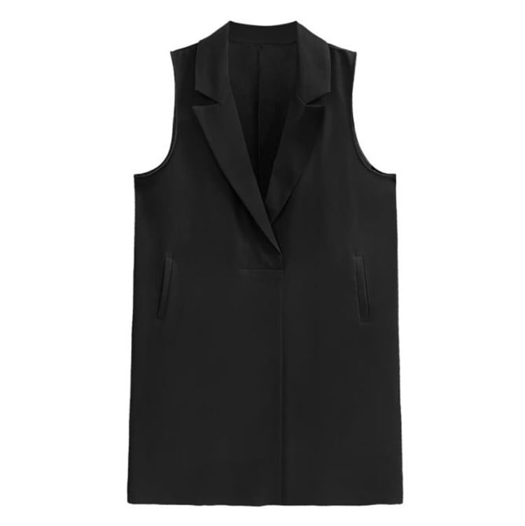 韓国ファッション アメリカン 怠惰な風 ブレザーネック ベスト 2020秋 新作 快適である タンクトップ ゆったりする コート