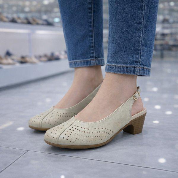 女性パンチングスリングバック YAFMTS620NYCAIV HFGZ3B GN_GN