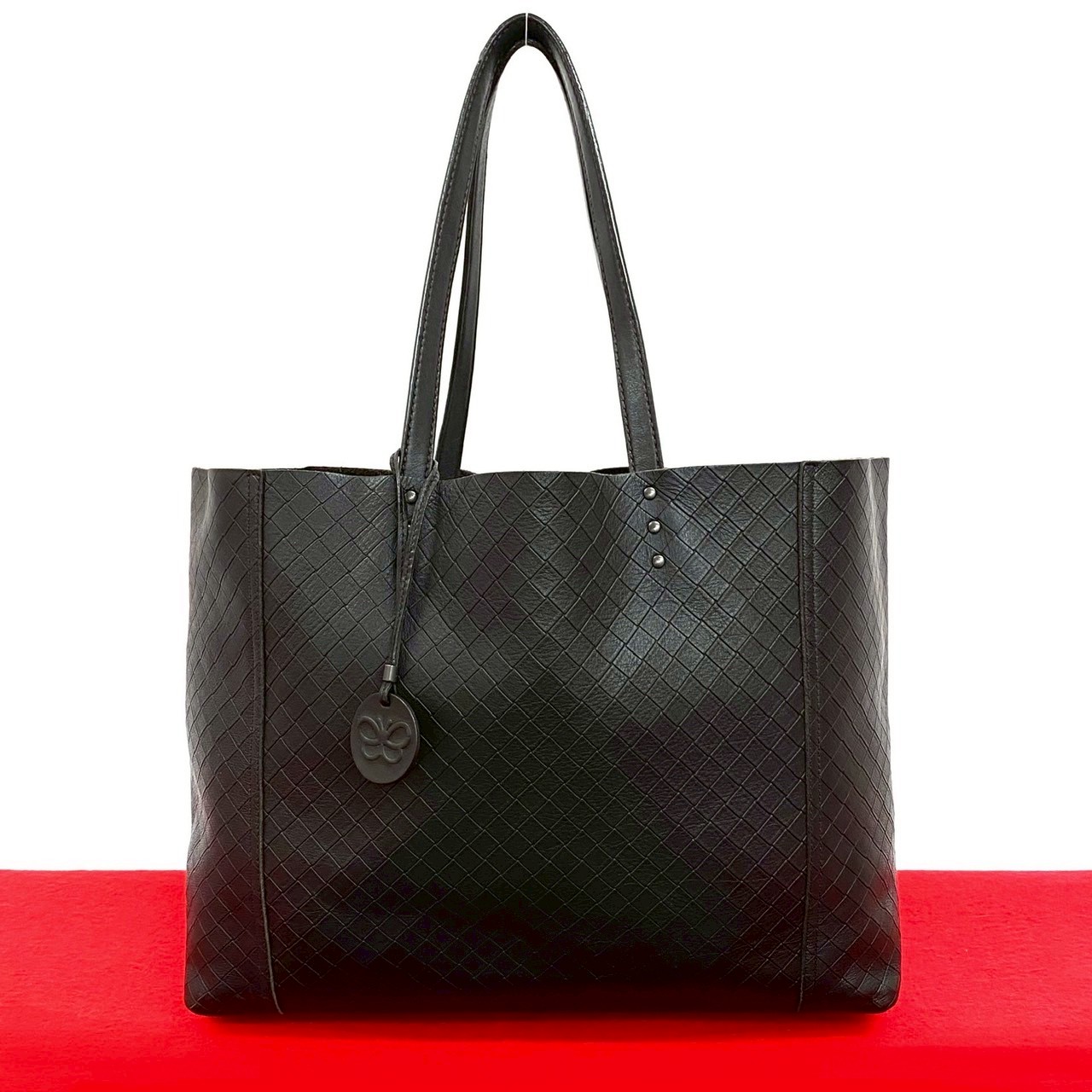 イントレッチオ ミラージュトートバッグ レザー ブラウン b93-6