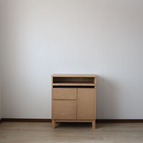 サイドボード 約幅70x奥行41.5x高さ84.5cm ナチュラル スライドテーブル付 リビングボード ダイニング インテリア家具