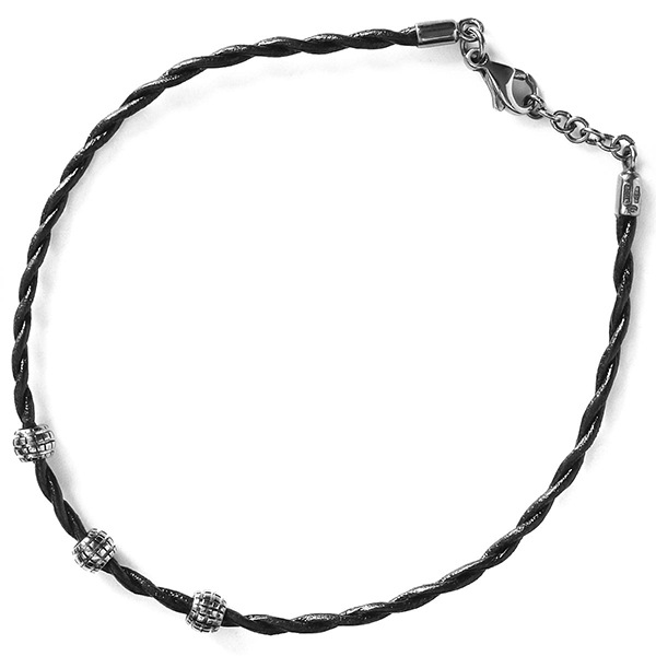 ダミアーニ DAMIANI ブレスレット メトロポリタンドリーム ダイヤモンド K18WG ガンメタル金具 ブラックブルトーニ加工 20062141 【箱】【中古】