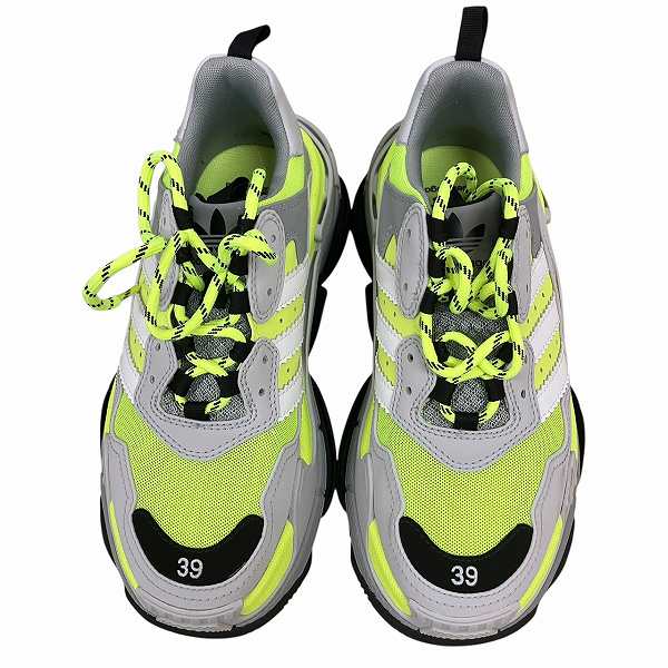 バレンシアガ ホワイト×ライトグリーン 39サイズ スニーカー【中古】