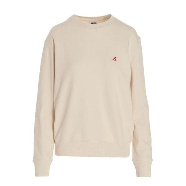 (レディース)オートリー 23SS エンボスロゴベージュマンツーマン SWTW 2461