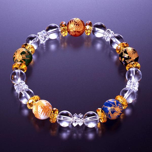 天然石 パワーストーン ブレスレット オニキス 水晶 巾着袋付き レディース メンズ