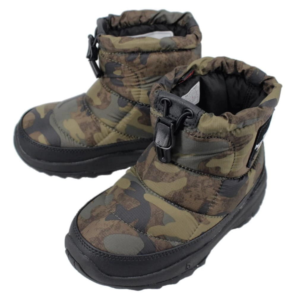 正規品 子供 ヌプシ ブーティ ロゴ ショート SE TNFカモプリント/TNFブラック NFJ52281 TF 14～22cm