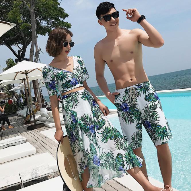 2026夏水着 ペア水着 カップル 水着夏 海 プール 水着 カップル ペアルック レディース メンズ カップル水着 スイムウエア 体型カバー メンズ+レディース ビーチウエア