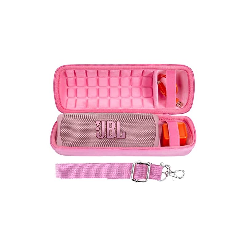 co2CREA 製 JBL Flip6/Flip5/Flip4 Bluetoothスピーカー用収納ケース (ハードケース, ピンク ハードケース)