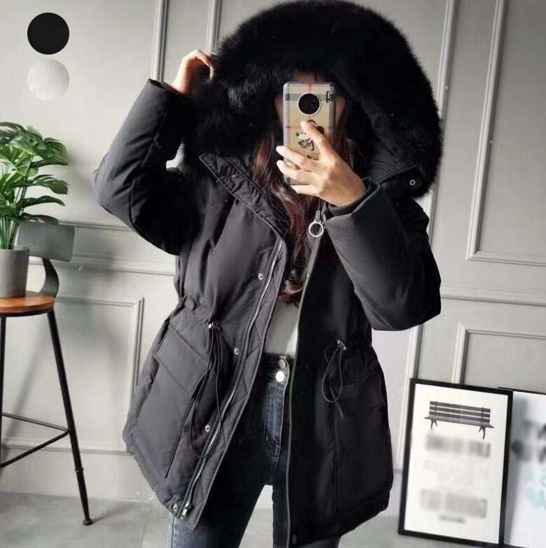 韓国風 レディースダウンコート 中綿コート ショートコート 厚手 通勤 通学 フード付き フェイクファー 冬用 アウター 暖かい ダウンジャケット 中綿ジャケット 女性用コート 防寒着 ゆったり カジ