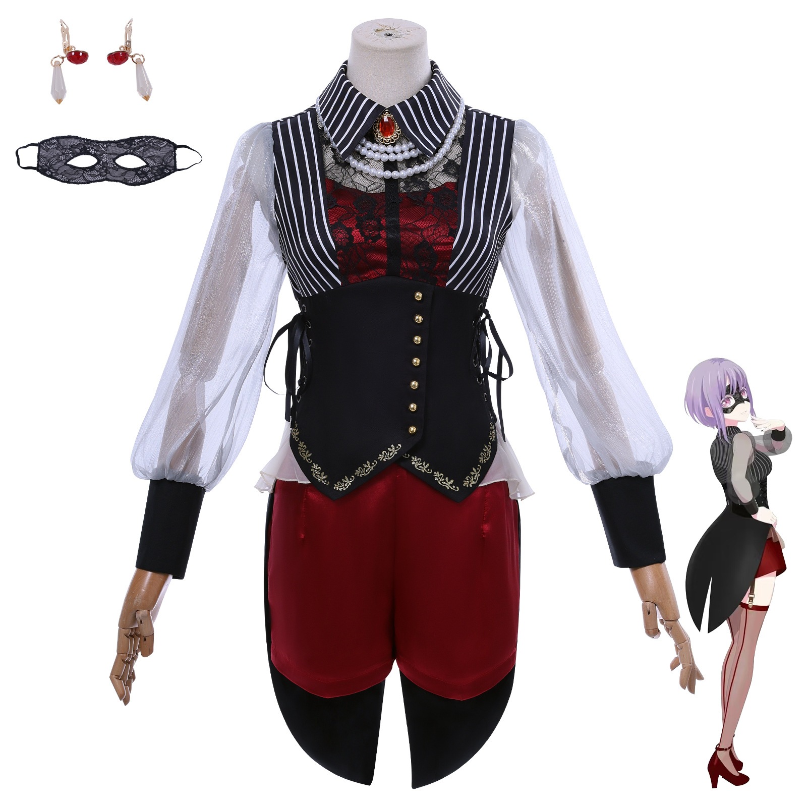 【人気爆売れ】アニメマンガbang Dream Avmujica讃楽人形祐天寺若麦コスプレいしょう