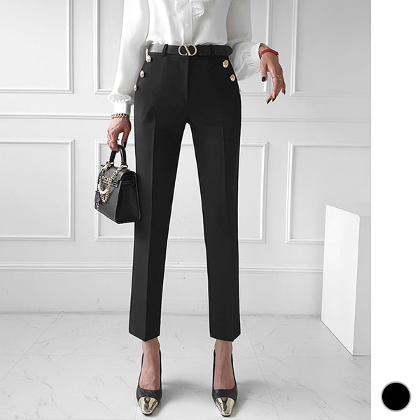 パンツ レディース ボトムス スラックス スリム アンクル丈 ロング丈 センタープレス オフィス きれいめ 上品 春 秋 30代 40代 50代 韓国 to24961
